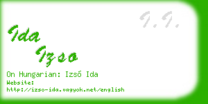 ida izso business card